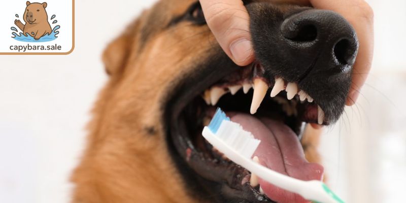 Cách khử mùi hôi miệng thú cưng qua đánh răng