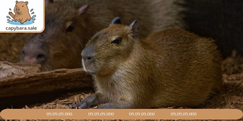 Capybara 6 tháng tuổi kích thước lớn hơn khá nhiều