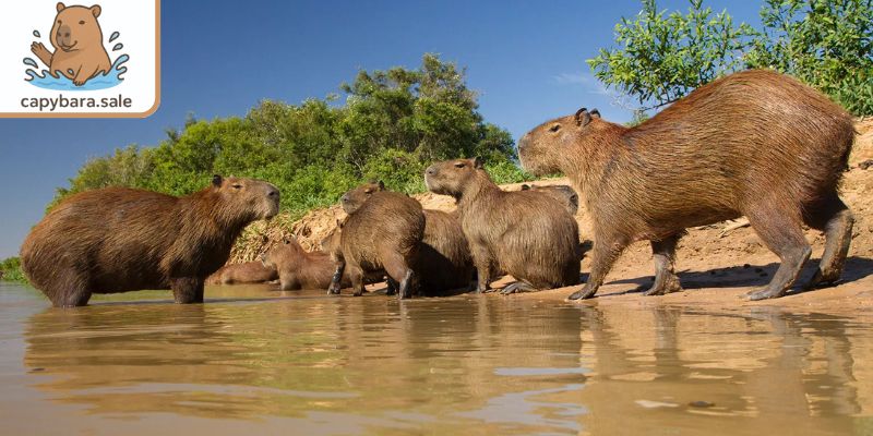 Capybara cần nước để sinh tồn