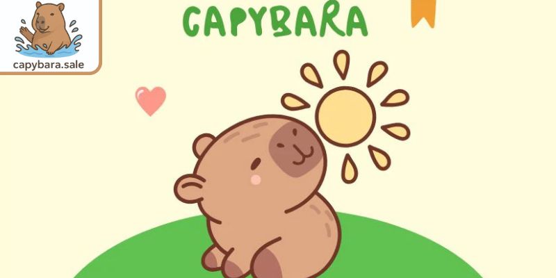 Capybara đón ánh mặt trời ngày mới