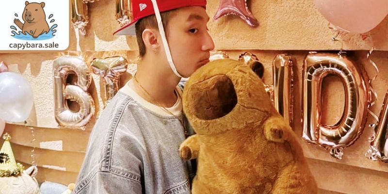 Hình ảnh ca sĩ bên dàn gấu bông