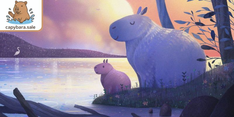 Hình vẽ chuột lang ngắm cảnh đêm