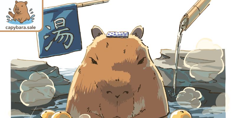 Hình vẽ chuột lang tắm nước nóng