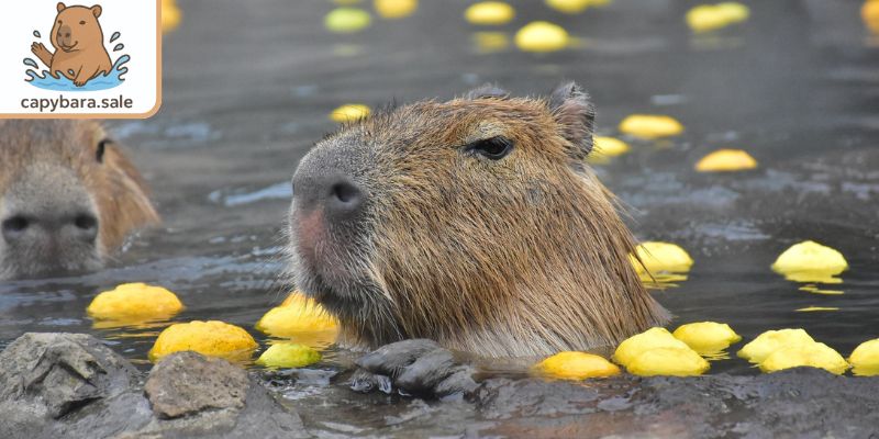 Hoạt động yêu thich Capybara - Bơi lội