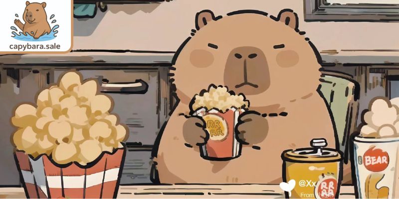 Mô tả cảnh Capybara ăn tối