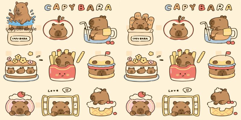Những chủ đề đặc sắc có tại tranh Capybara