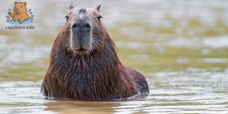 Nước giúp Capybara tắm mát, điều hòa thân nhiệt