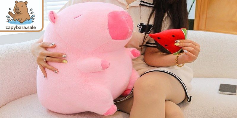 Thú bông Capybara có dây kéo mũi