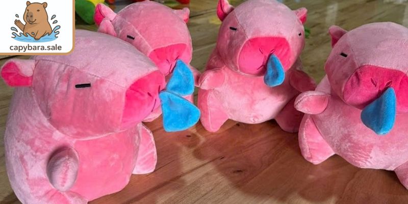 Thú nhồi bông chuột lang hồng cỡ lớn