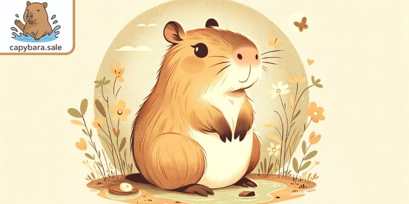 Vẽ hình chuột lang nước chơi trong vườn hoa