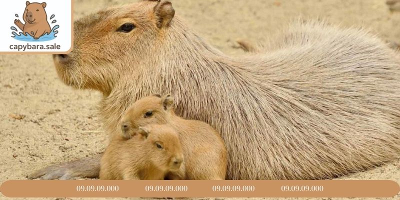 Hình Capybara mới sinh đã khá lớn